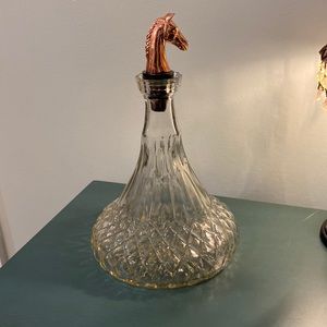 Beautiful rose gold horse head wine or liquor container